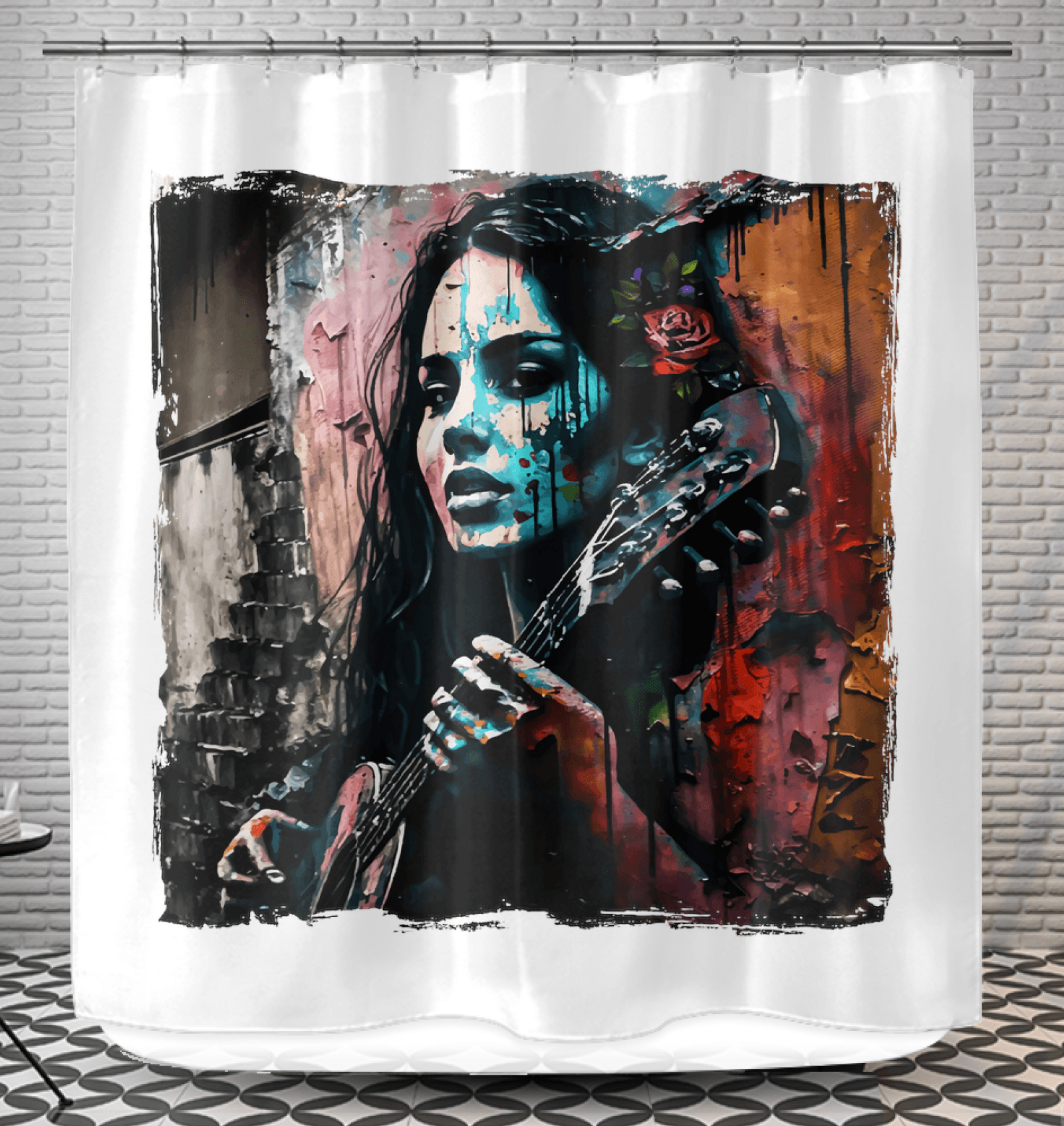 Guitar Is My Language Shower Curtain - Beyond T-shirts