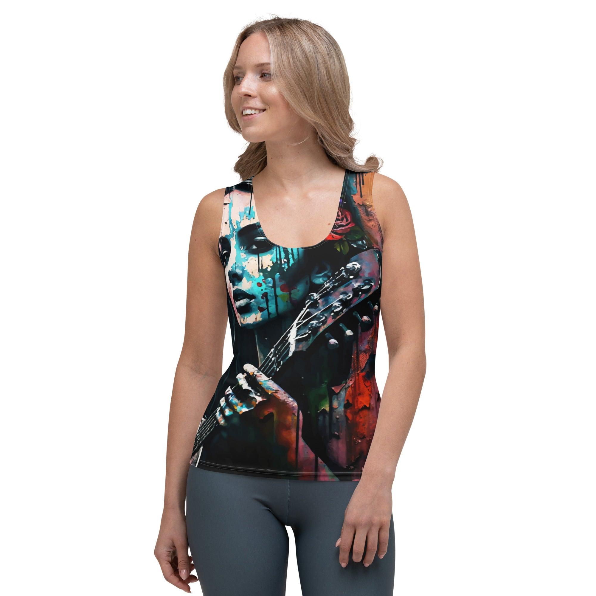 Guitar Is My Language Sublimation Cut & Sew Tank Top | Music Apparel
