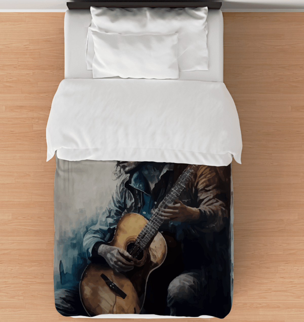 Guitar Is Poetry in Motion Comforter - Twin - Beyond T-shirts