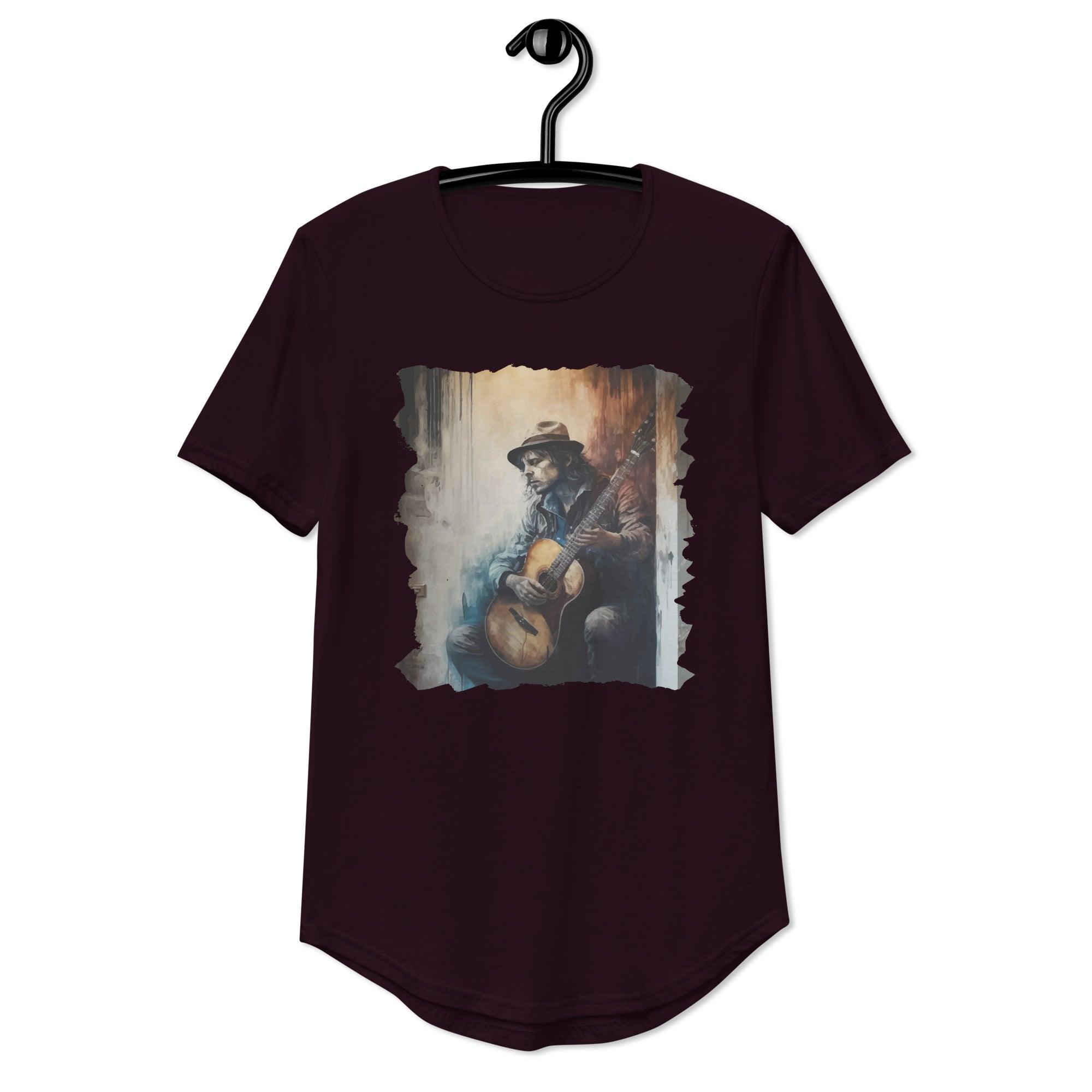 Guitar Is Poetry in Motion Men's Curved Hem T-Shirt - Beyond T-shirts