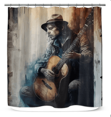 Guitar Is Poetry in Motion Shower Curtain - Beyond T-shirts