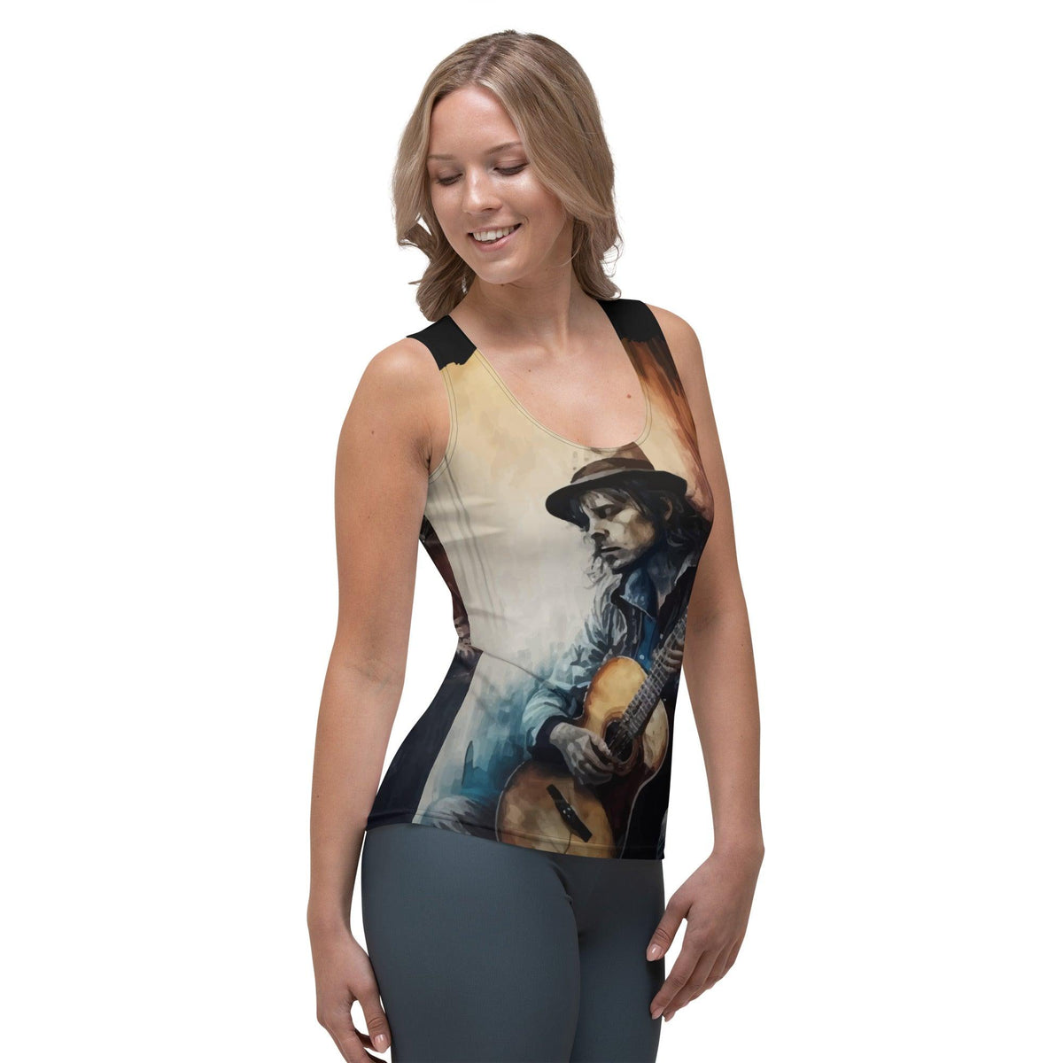 Guitar Is Poetry in Motion Sublimation Cut & Sew Tank Top - Beyond T-shirts