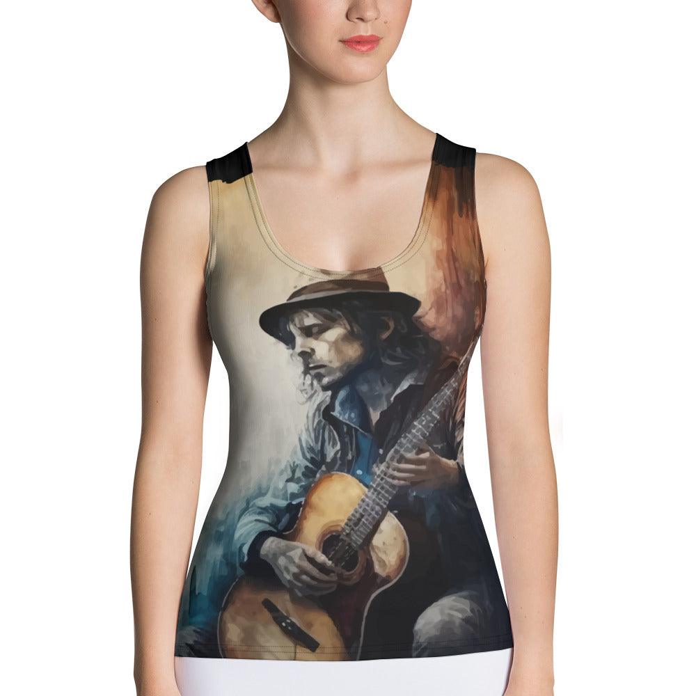 Guitar Is Poetry in Motion Sublimation Cut & Sew Tank Top - Beyond T-shirts