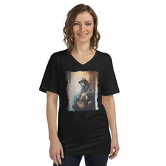 Guitar Is Poetry in Motion Unisex Short Sleeve V-Neck T-Shirt - Beyond T-shirts