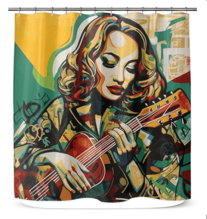 Guitar Is Self Expression Shower Curtain - Beyond T-shirts