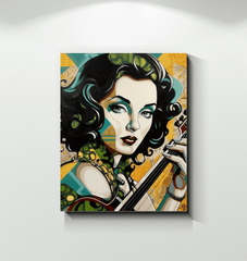 Abstract Musician Canvas Print