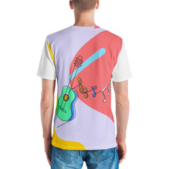 Guitar Line Art Men's T-shirt - Beyond T-shirts