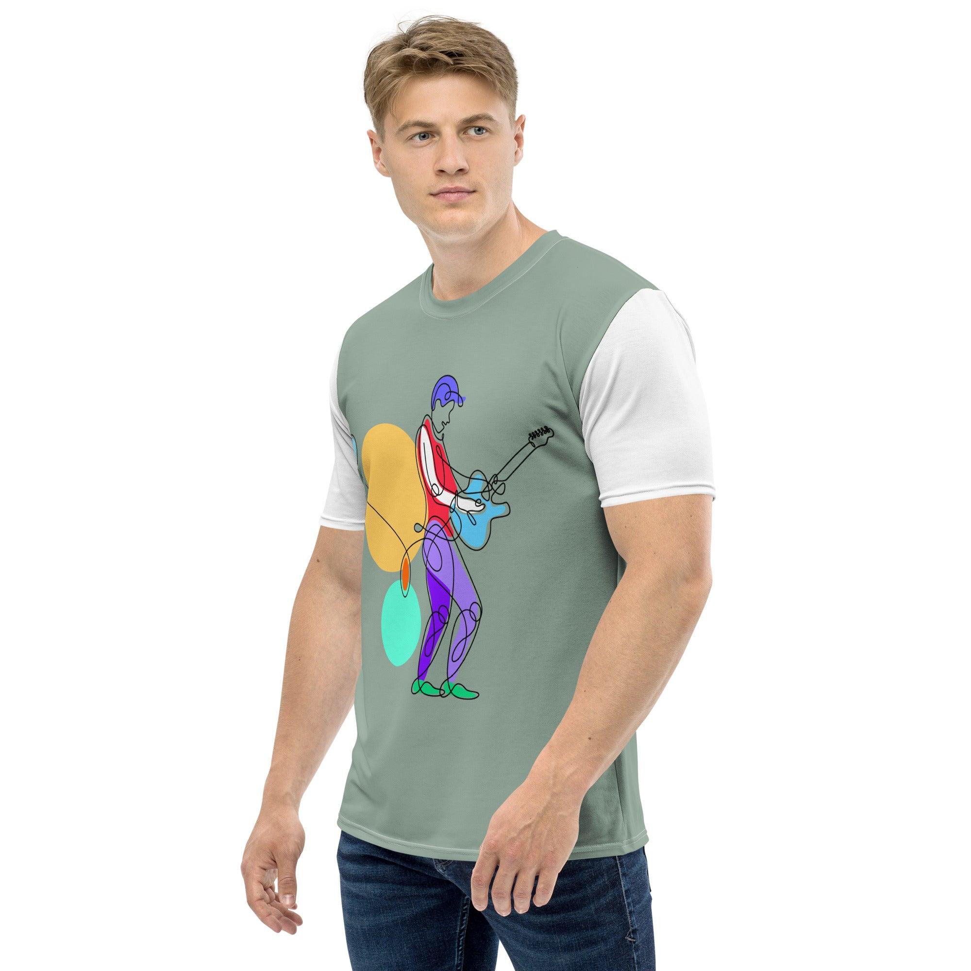 Guitar Line Art Men's t-shirt - Beyond T-shirts