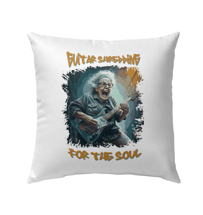 Guitar Shredding Outdoor Pillow - Beyond T-shirts