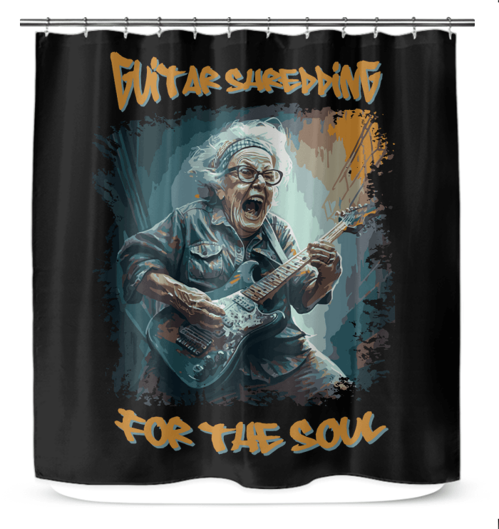 Guitar Shredding Shower Curtain - Beyond T-shirts