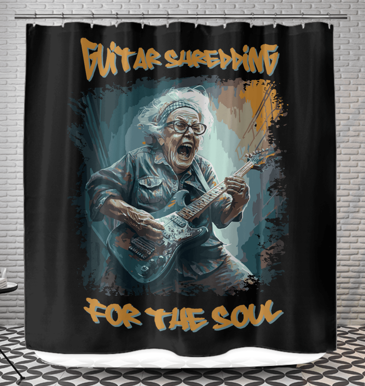 Guitar Shredding Shower Curtain - Beyond T-shirts