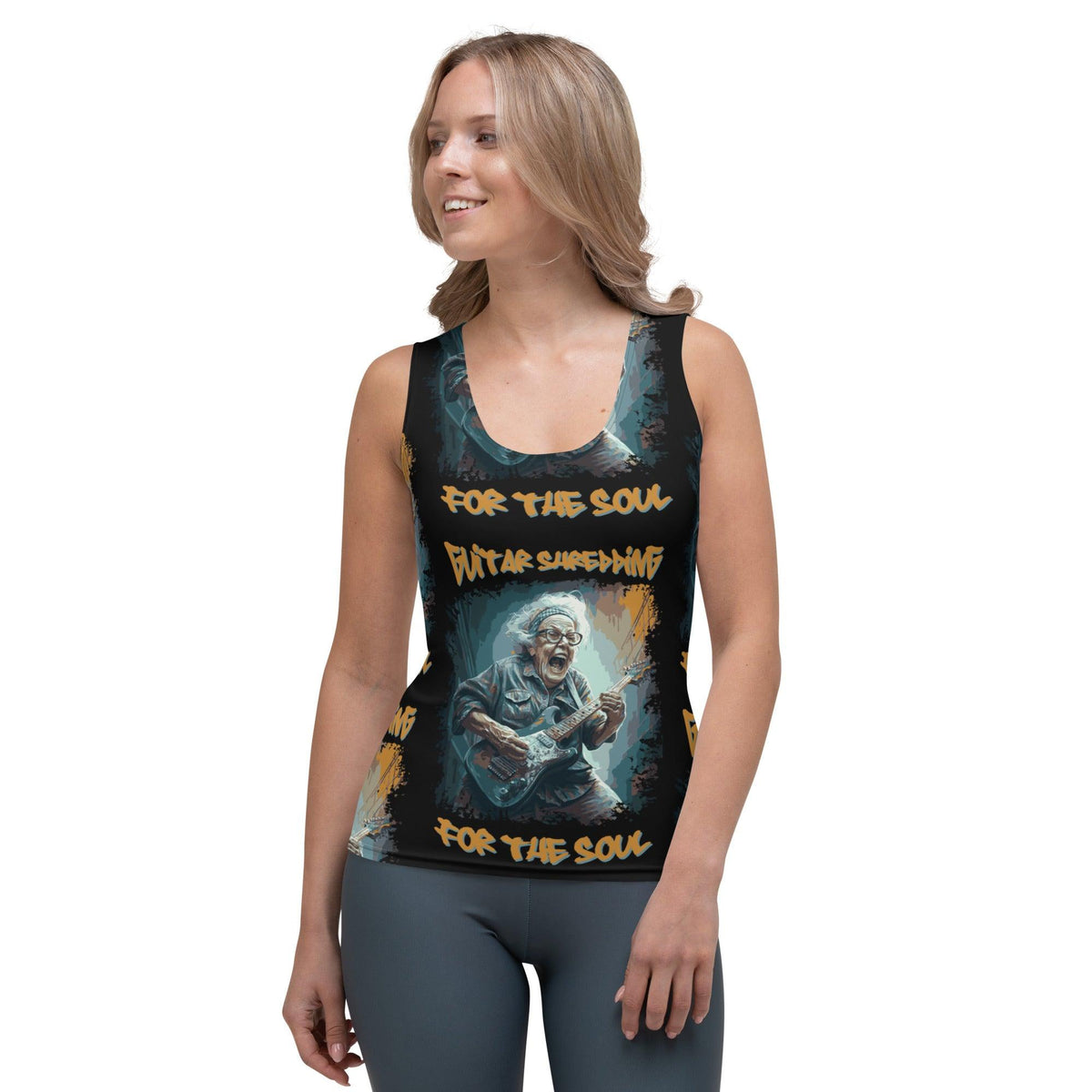 Guitar Shredding Sublimation Cut & Sew Tank Top - Beyond T-shirts