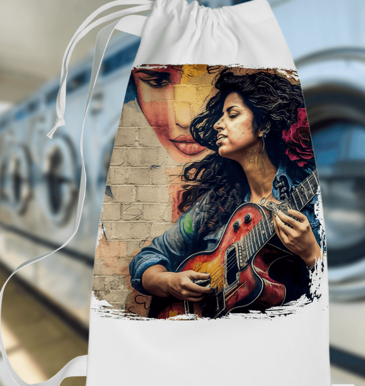 Guitar Speaks Her Language Laundry Bag - Beyond T-shirts