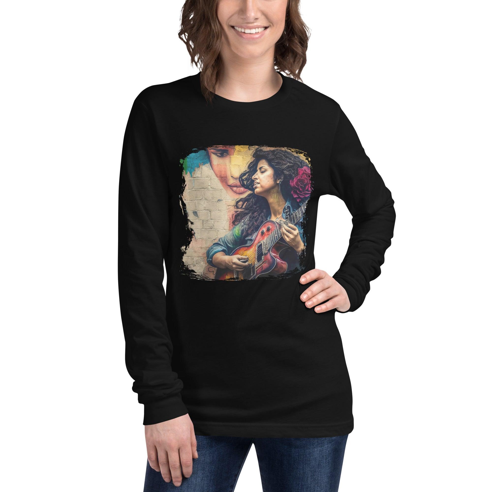 Guitar Speaks Her Language Unisex Long Sleeve Tee - Beyond T-shirts