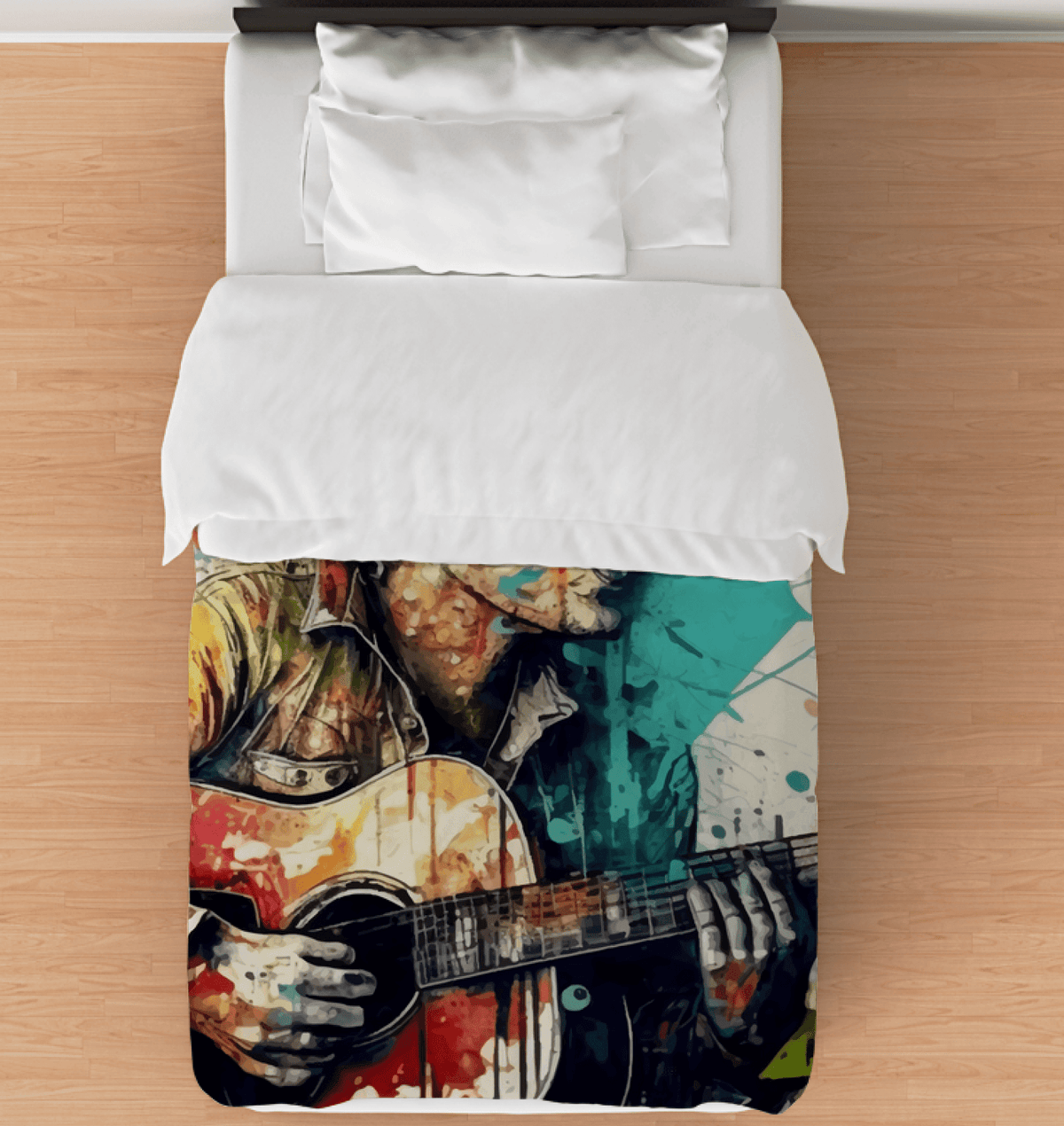 Guitar Speaks, I Listen Duvet Cover - Beyond T-shirts