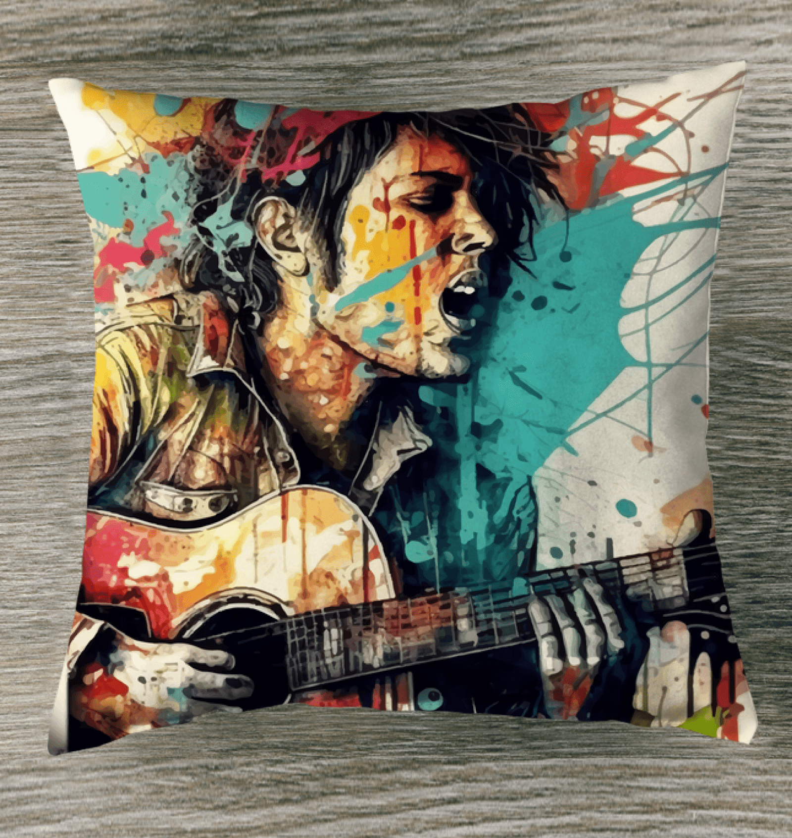 Guitar Speaks, I Listen Indoor Pillow - Beyond T-shirts