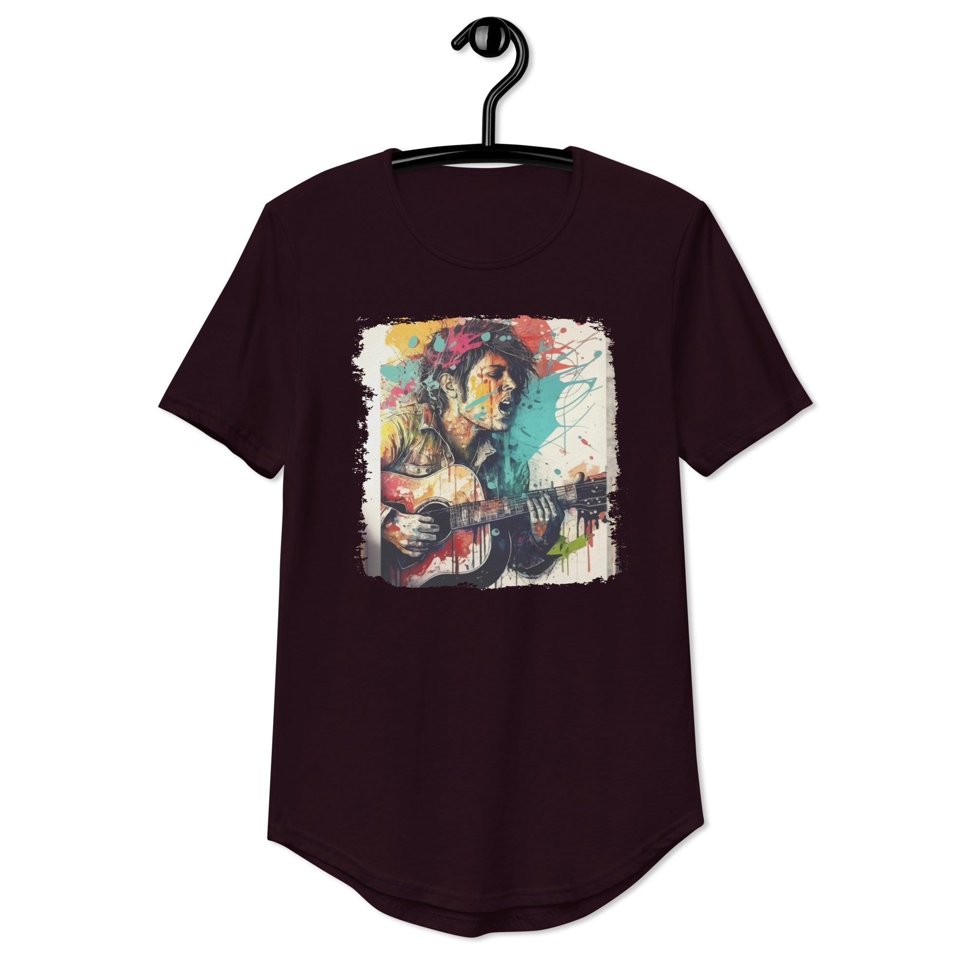Guitar Speaks, I Listen Men's Curved Hem T-Shirt - Beyond T-shirts