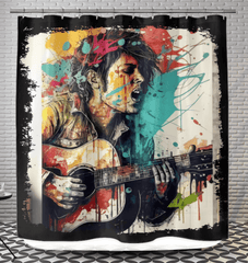 Guitar Speaks, I Listen Shower Curtain - Beyond T-shirts
