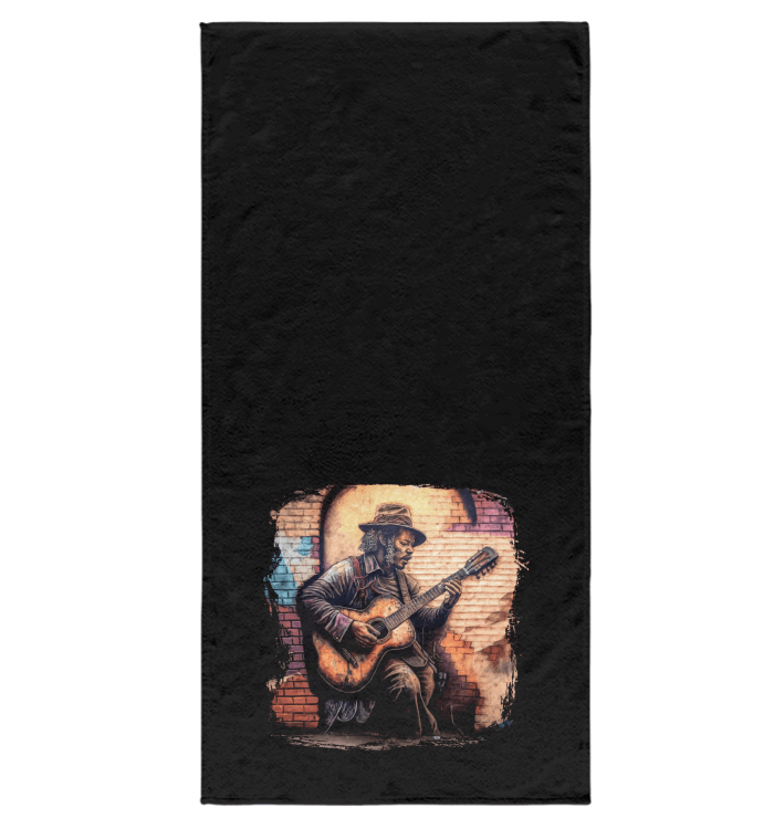 Guitar Tells His Story Bath Towel - Beyond T-shirts