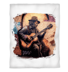 Guitar Tells His Story Duvet Cover - Beyond T-shirts