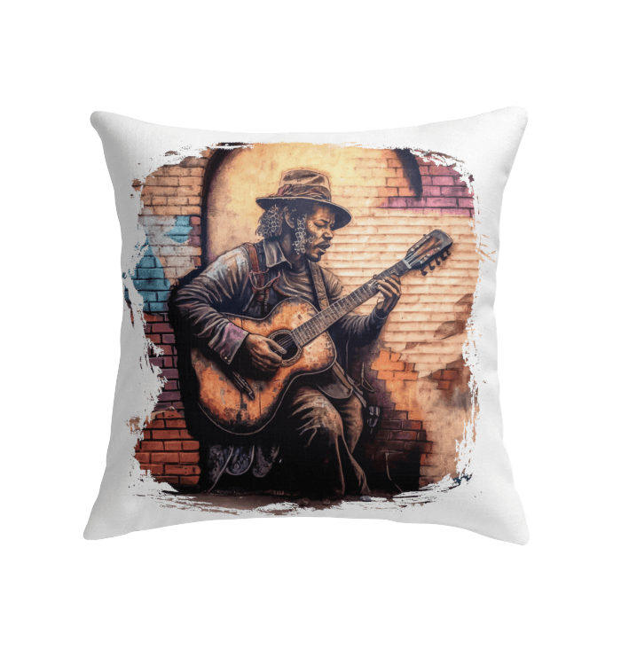 Guitar Tells His Story Indoor Pillow - Beyond T-shirts