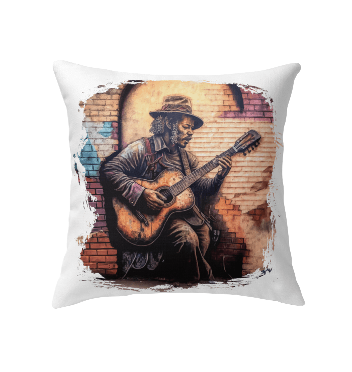 Guitar Tells His Story Indoor Pillow - Beyond T-shirts