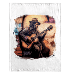 Guitar Tells His Story Sherpa Blanket - Beyond T-shirts