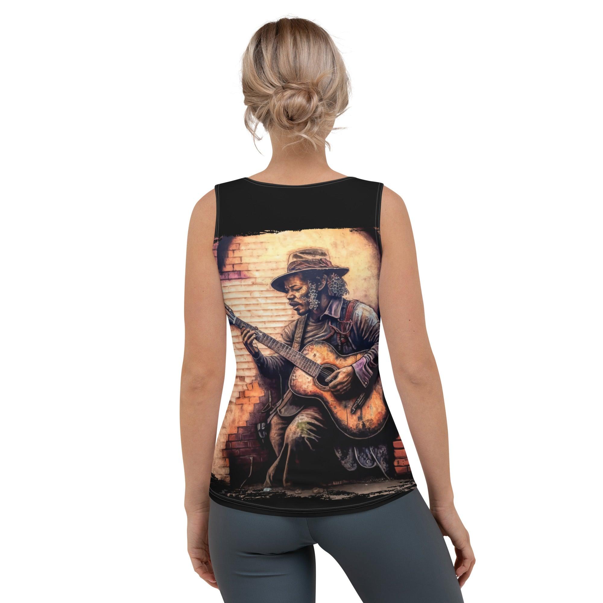 Guitar Tells His Story Sublimation Cut & Sew Tank Top - Beyond T-shirts