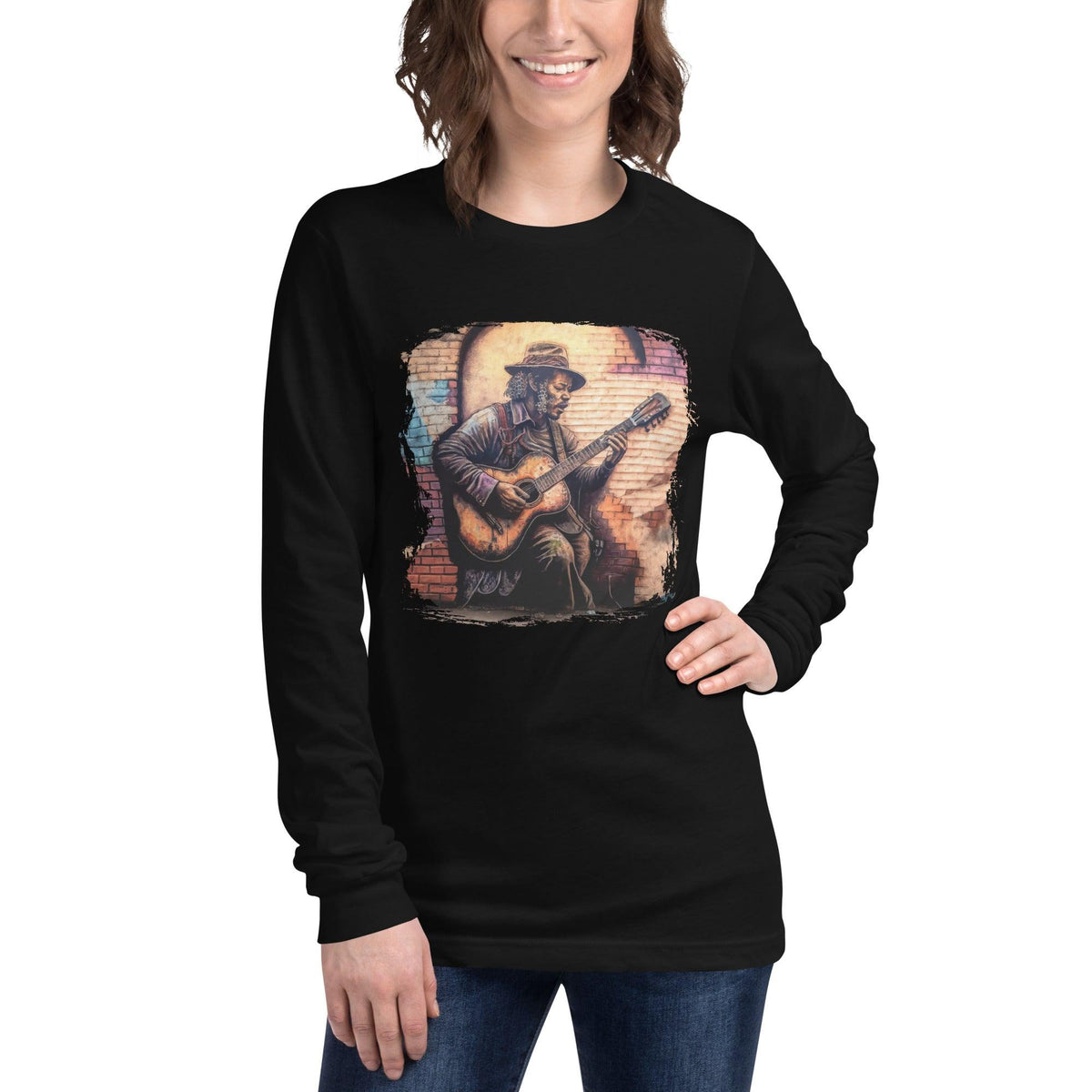 Guitar Tells His Story Unisex Long Sleeve Tee - Beyond T-shirts