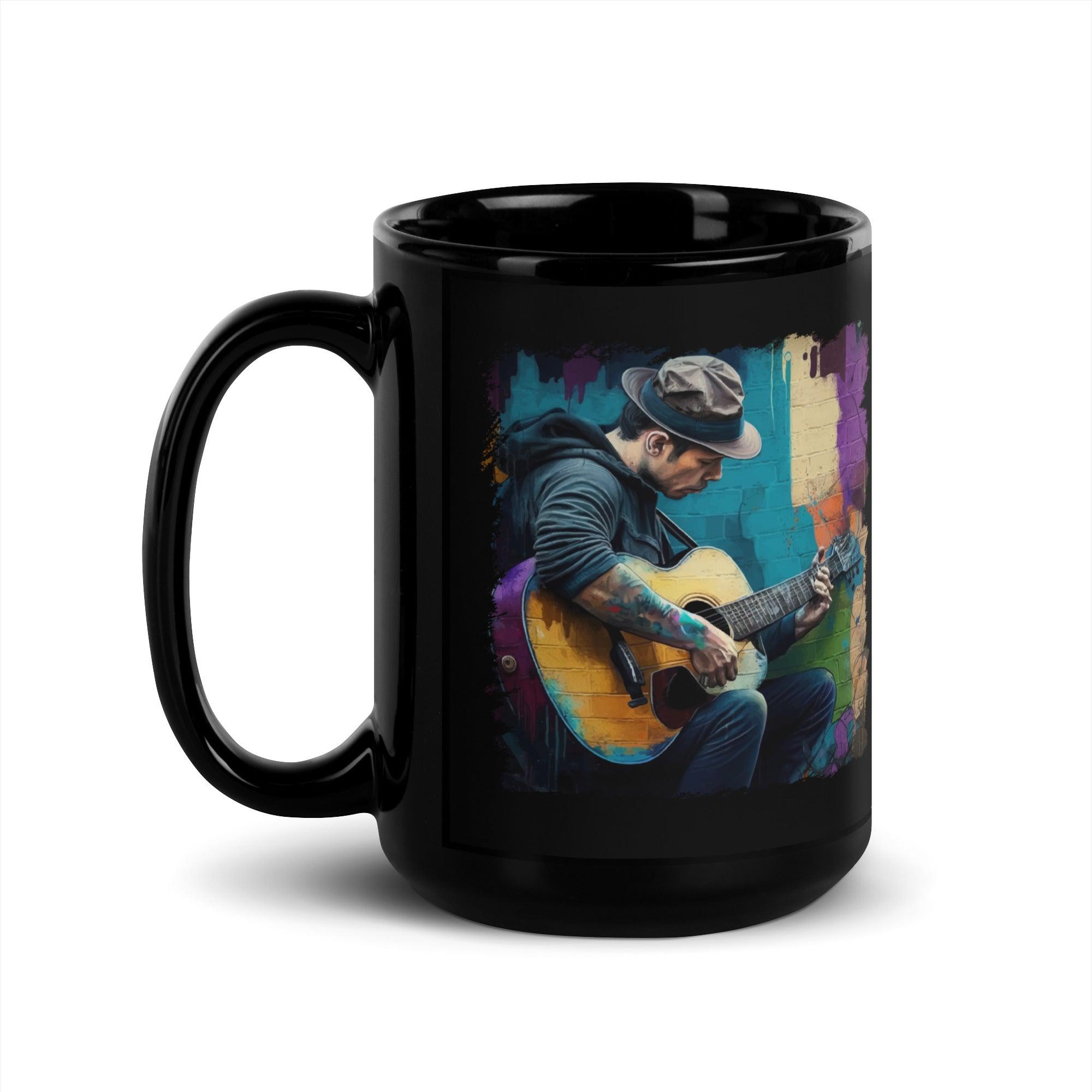 Guitarists Have The Best Fingers Black Glossy Mug - Beyond T-shirts