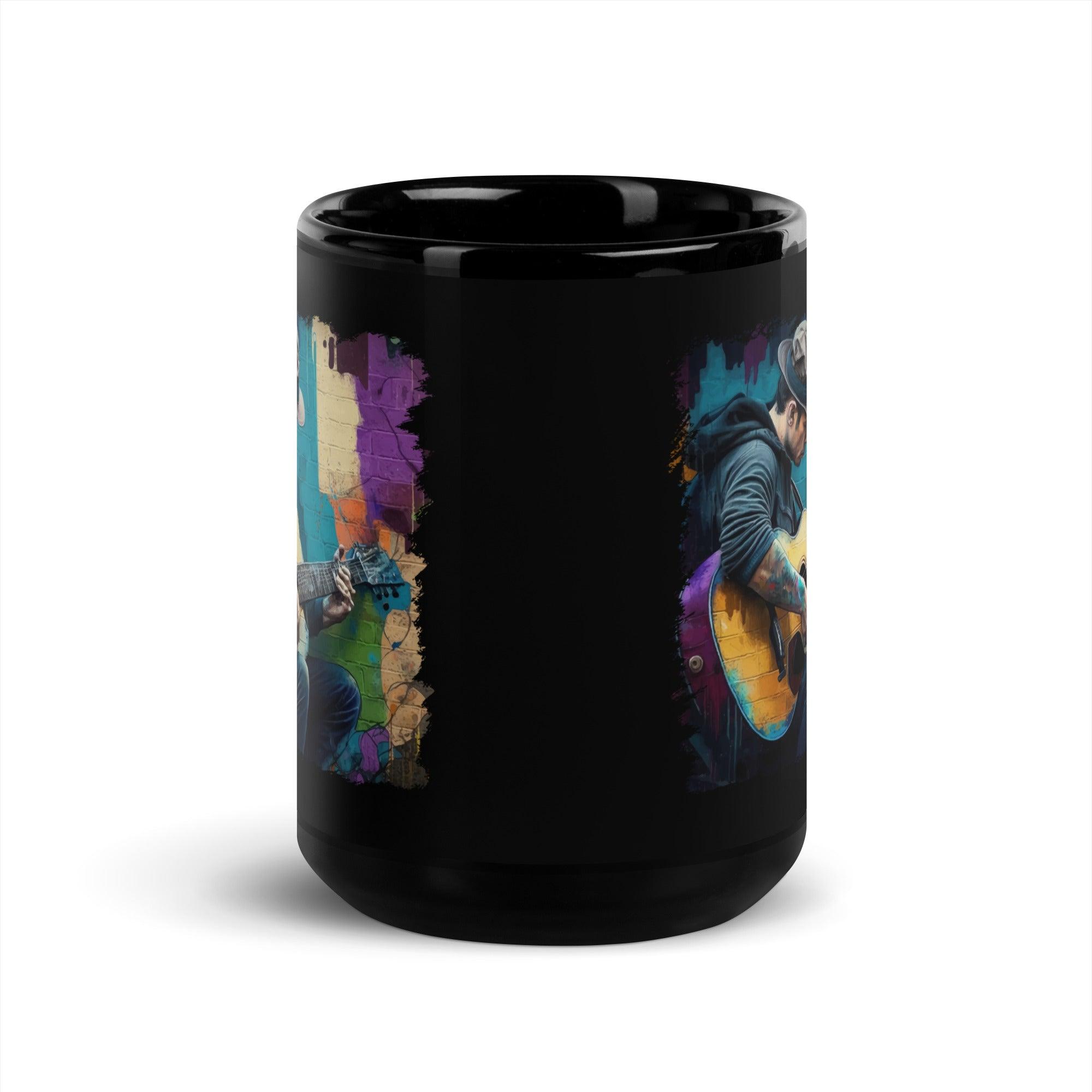 Guitarists Have The Best Fingers Black Glossy Mug - Beyond T-shirts