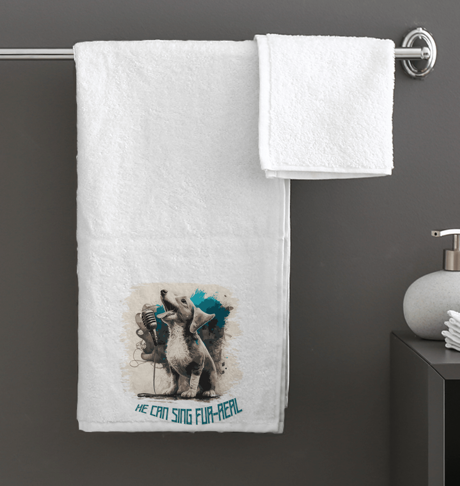 He Can Sing Bath Towel - Beyond T-shirts