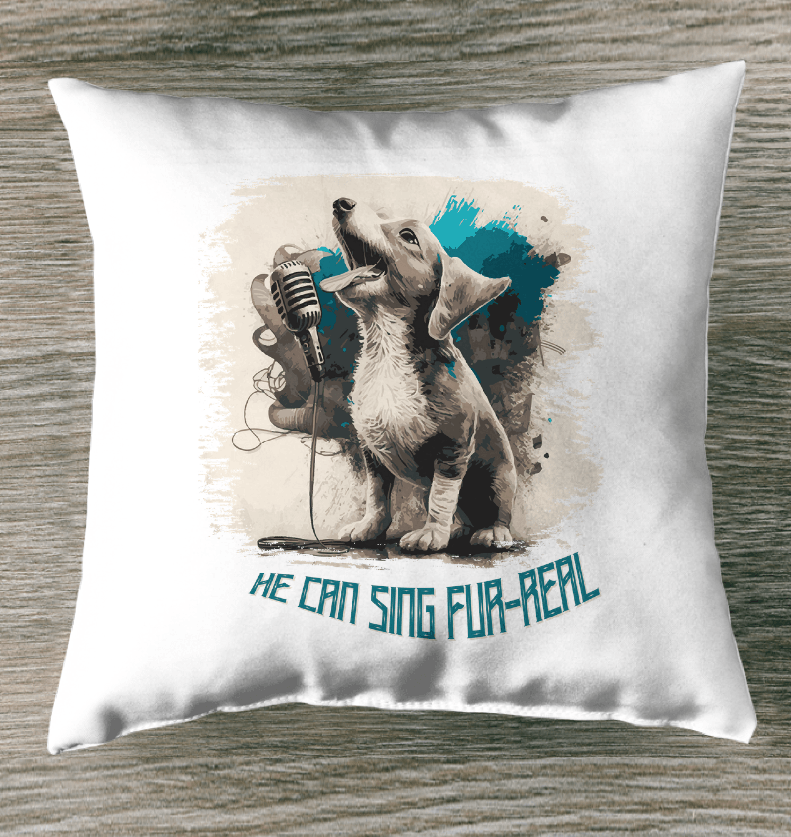 He Can Sing Outdoor Pillow - Beyond T-shirts