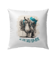 He Can Sing Outdoor Pillow - Beyond T-shirts