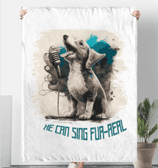 He Can Sing Sherpa Blanket - Beyond T-shirts