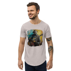 He's A Six-String Wizard Men's Curved Hem T-Shirt - Beyond T-shirts