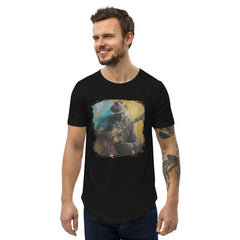 He's A Six-String Wizard Men's Curved Hem T-Shirt - Beyond T-shirts