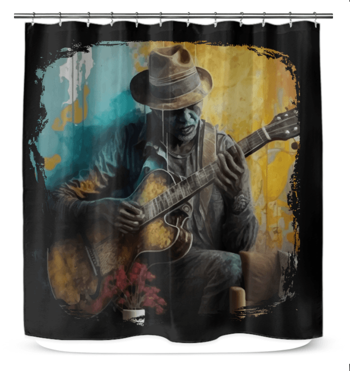 He's A Six String Wizard Shower Curtain - Beyond T-shirts