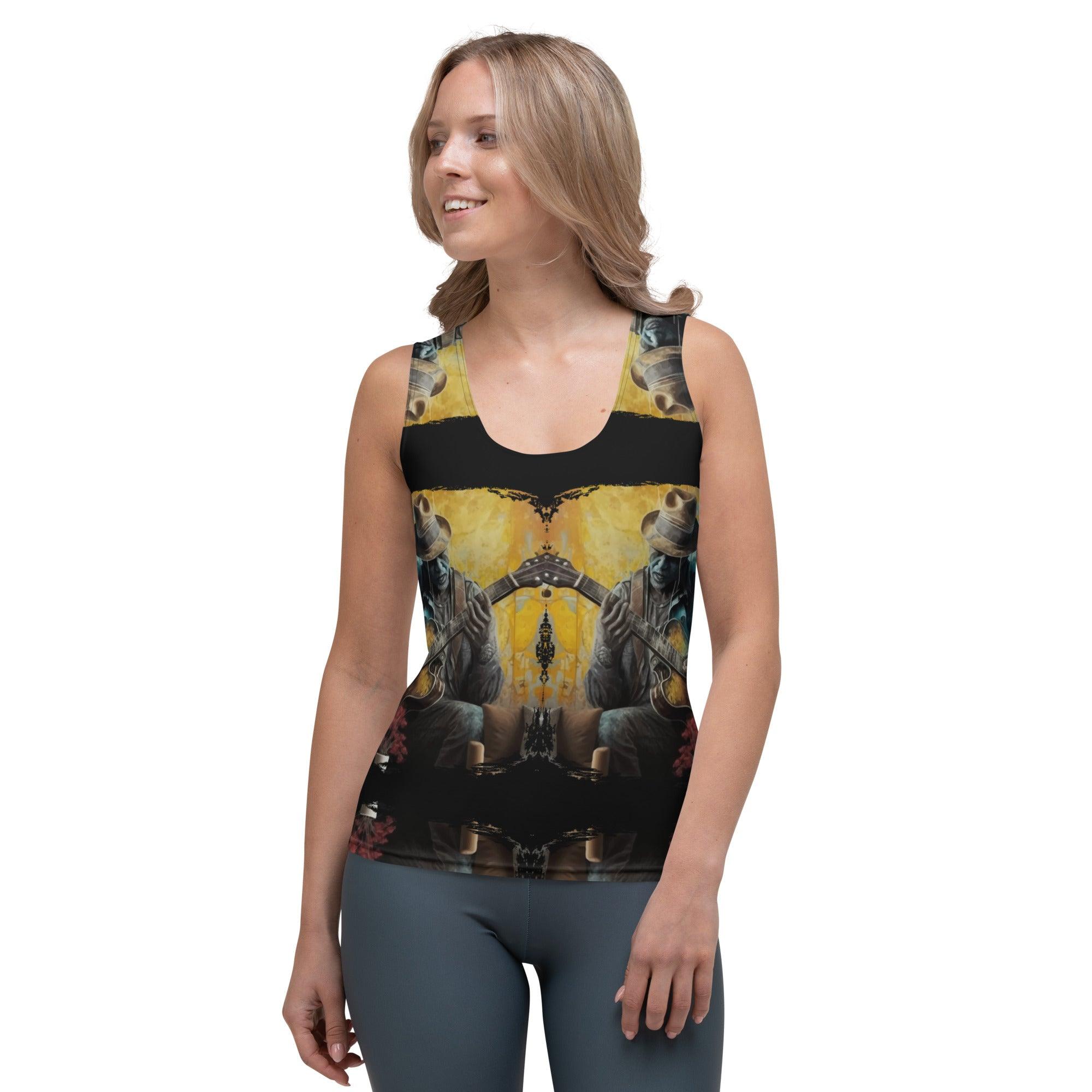 He's A Six-String Wizard Sublimation Cut & Sew Tank Top - Beyond T-shirts