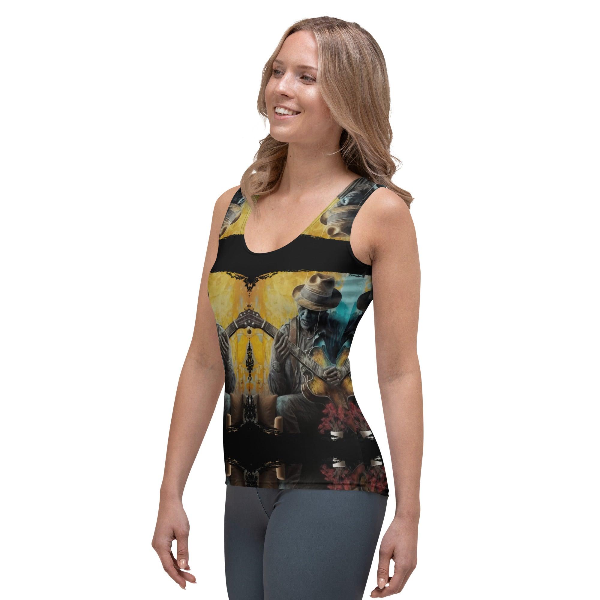 He's A Six-String Wizard Sublimation Cut & Sew Tank Top - Beyond T-shirts