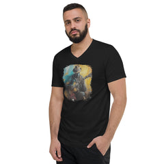 He's A Six-String Wizard Unisex Short Sleeve V-Neck T-Shirt - Beyond T-shirts