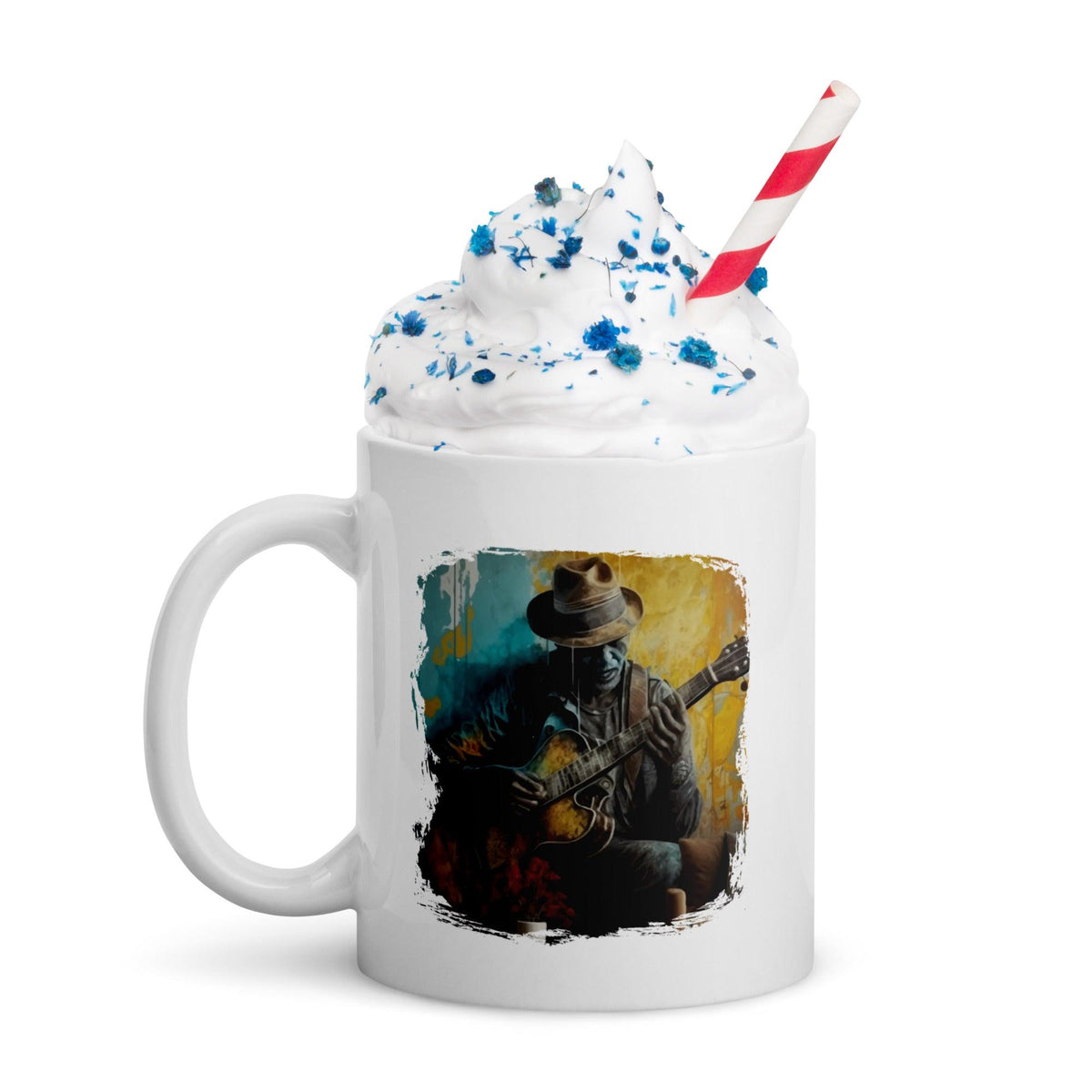 He's A Six-String Wizard White glossy mug - Beyond T-shirts