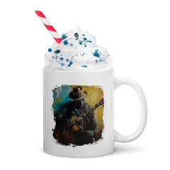 He's A Six-String Wizard White glossy mug - Beyond T-shirts