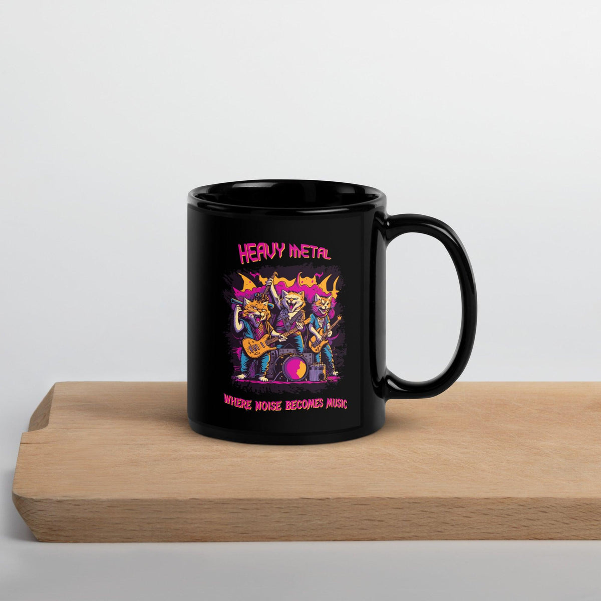 Heavy Metal Black Glossy Mug - Beyond T-shirts