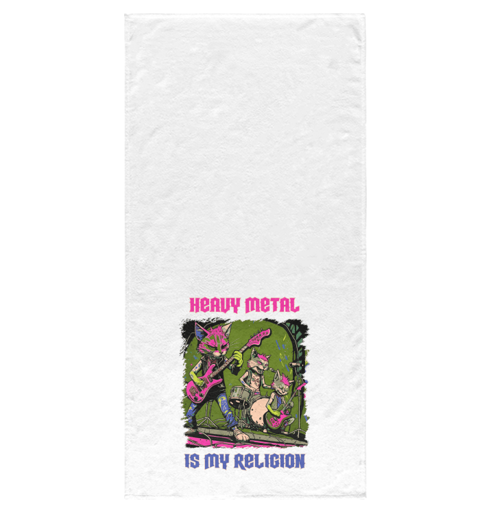 Heavy Metal Is My Religion Bath Towel - Beyond T-shirts