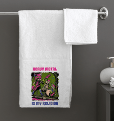 Heavy Metal Is My Religion Bath Towel - Beyond T-shirts