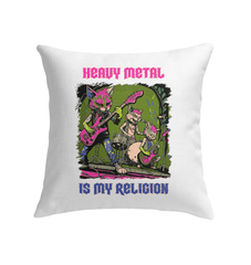 Heavy Metal Is My Religion Indoor Pillow - Beyond T-shirts