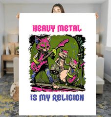 Heavy Metal Is My Religion Sherpa Blanket - Beyond T-shirts