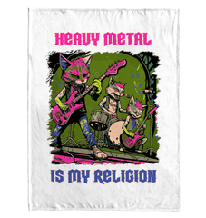 Heavy Metal Is My Religion Sherpa Blanket - Beyond T-shirts