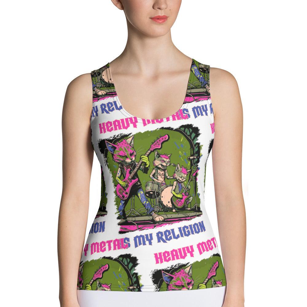 Heavy Metal Is My Religion Sublimation Cut & Sew Tank Top - Beyond T-shirts